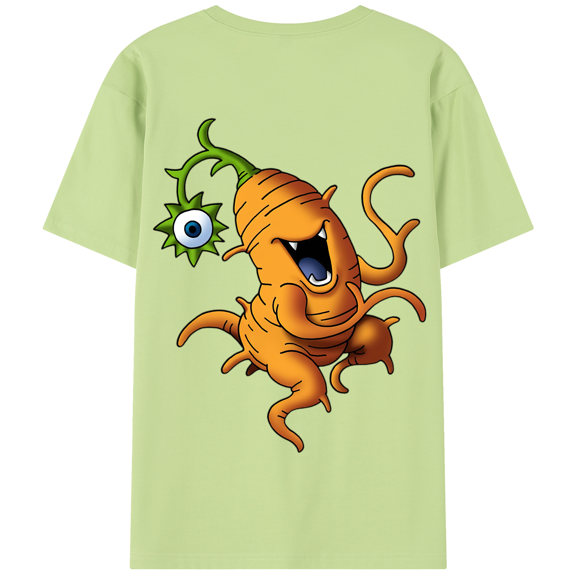 （画像用） ドラゴンクエスト Doragon Kuesuto Dragon Quest 綿100％半袖Tシャツ（背面プリント）